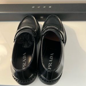 PRADA BRUSHED LEATHER LOAFERS. BRAND NEW. Men’s size 9.5
